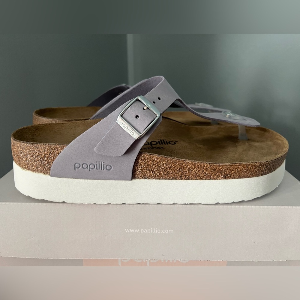 papillio Gizeh Purple Fog Platform Thong Sandals